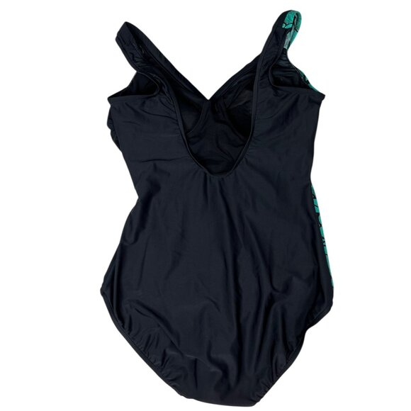 Vintage Shape Detector Swimsuit One Piece Crossover Size 16 Made in the USA - Picture 2 of 13